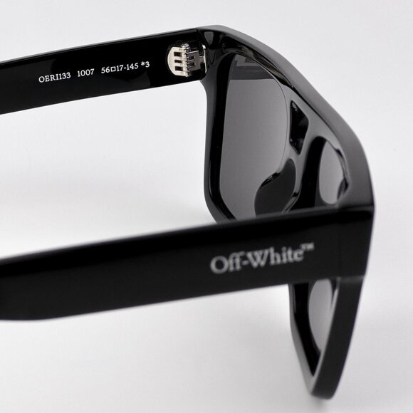 Off-White SPRINGFIELD Men Sunglasses Black Square Grey  Model OERI133 1007 - Picture 8 of 13